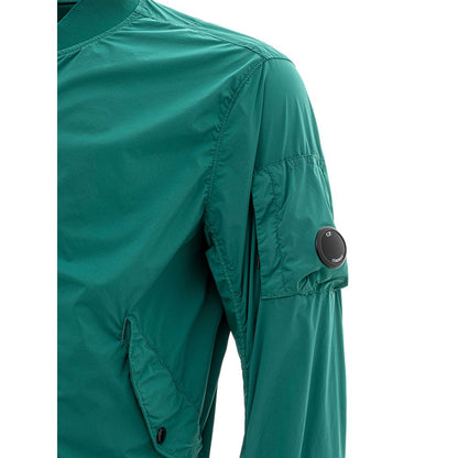 Chic Green Polyamide Men's Jacket