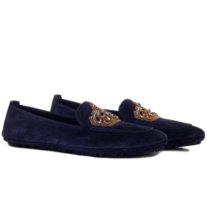 Blue Leather Di Calfskin Loafer