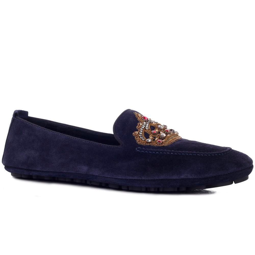 Blue Leather Di Calfskin Loafer