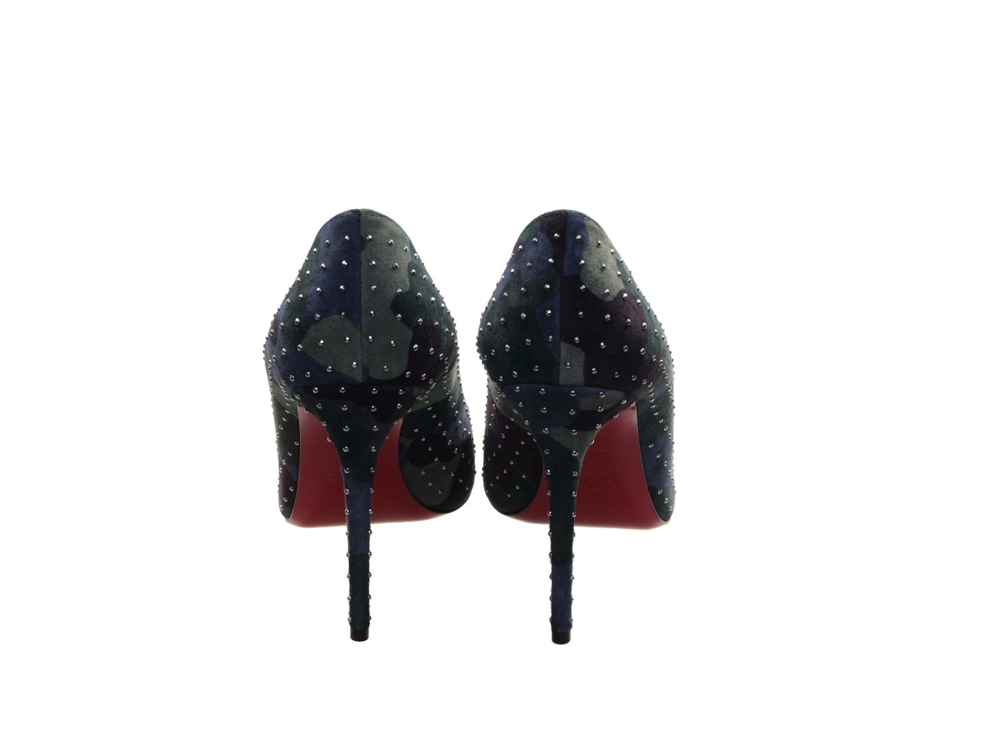 Kate Plume 100 Camouflage and Micro Stud High Heel Pumps