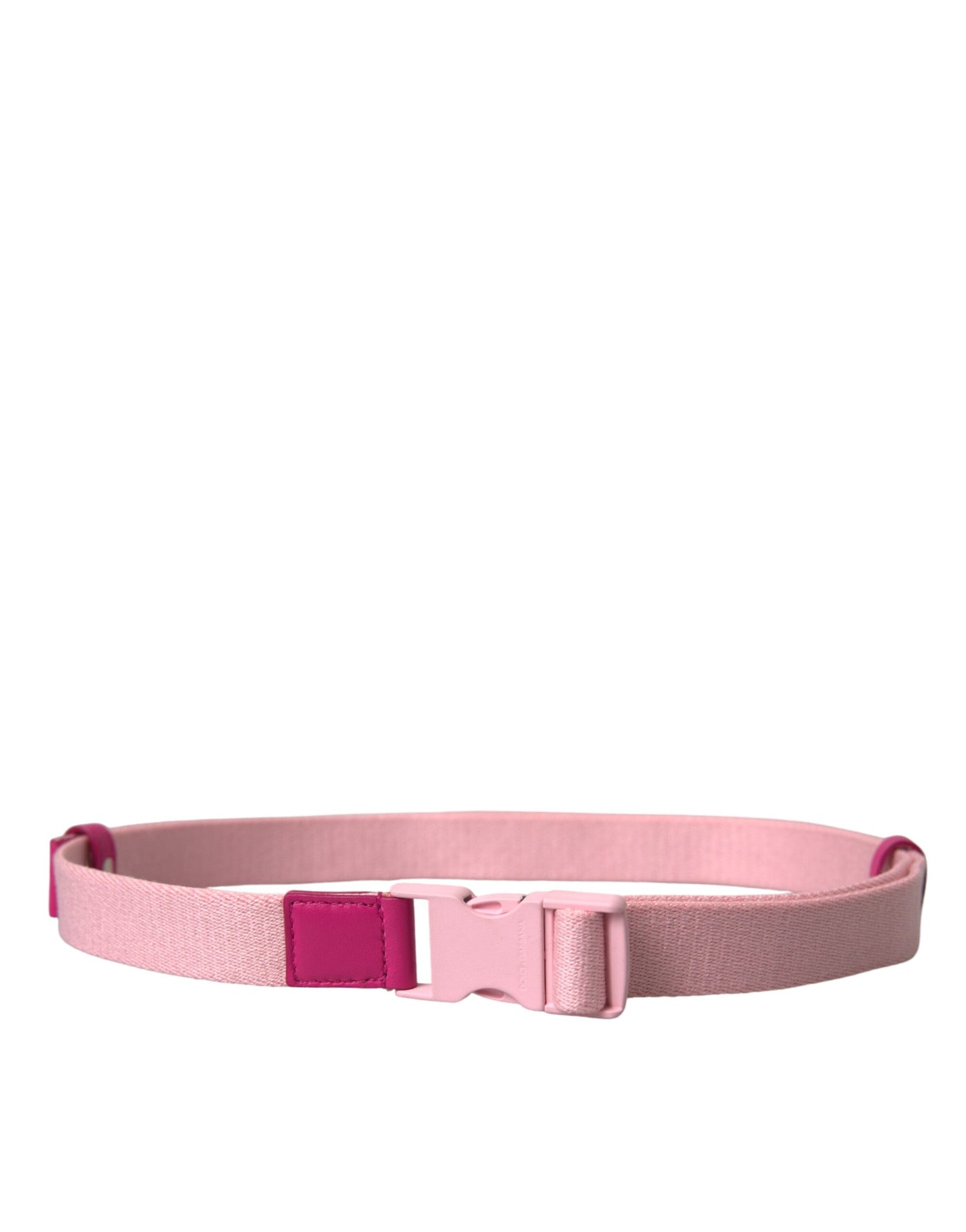 Pink Canvas Stretch Plastic Buckle Women Belt