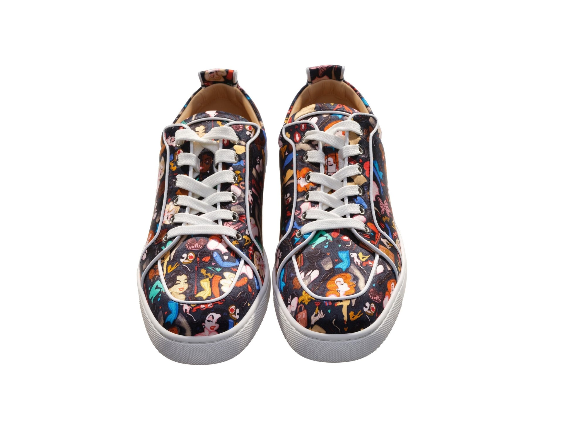 Rantulow Orlato Flat Crepe Satin Multicolour Limited Edition Dr Bored Print Sneakers