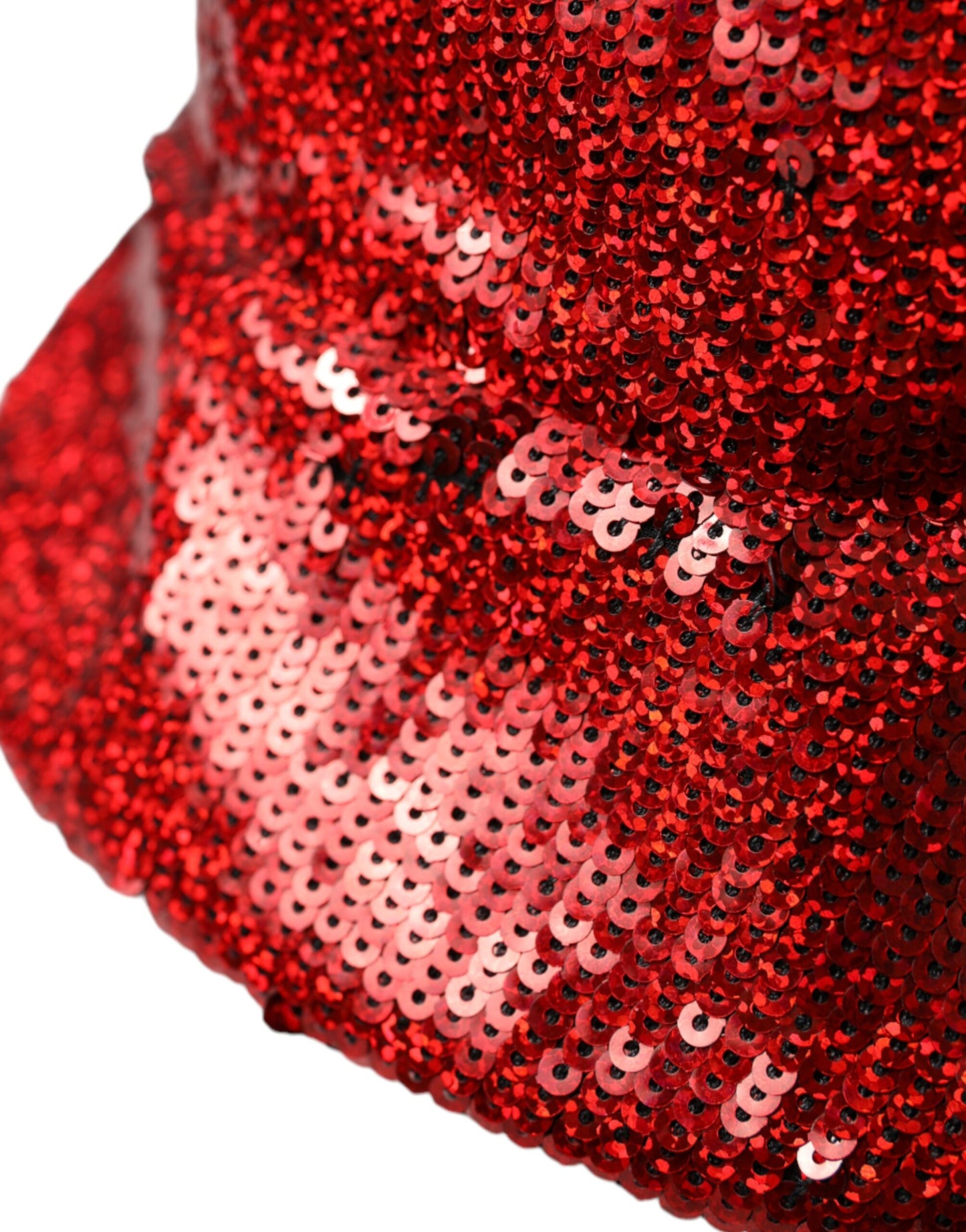 Red Sequined Nylon Bucket Hat Men