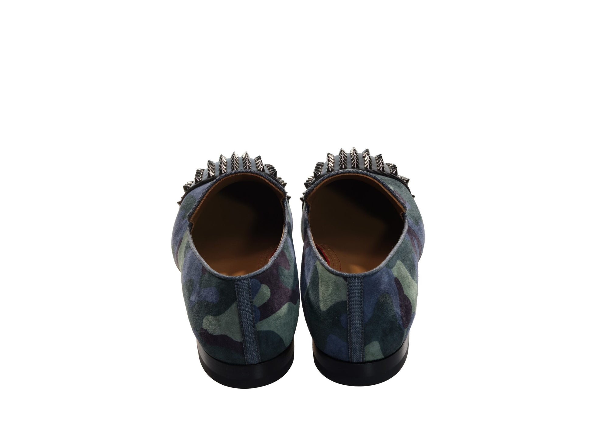 Spooky Flat Camouflage and Studded Slip On Shoes