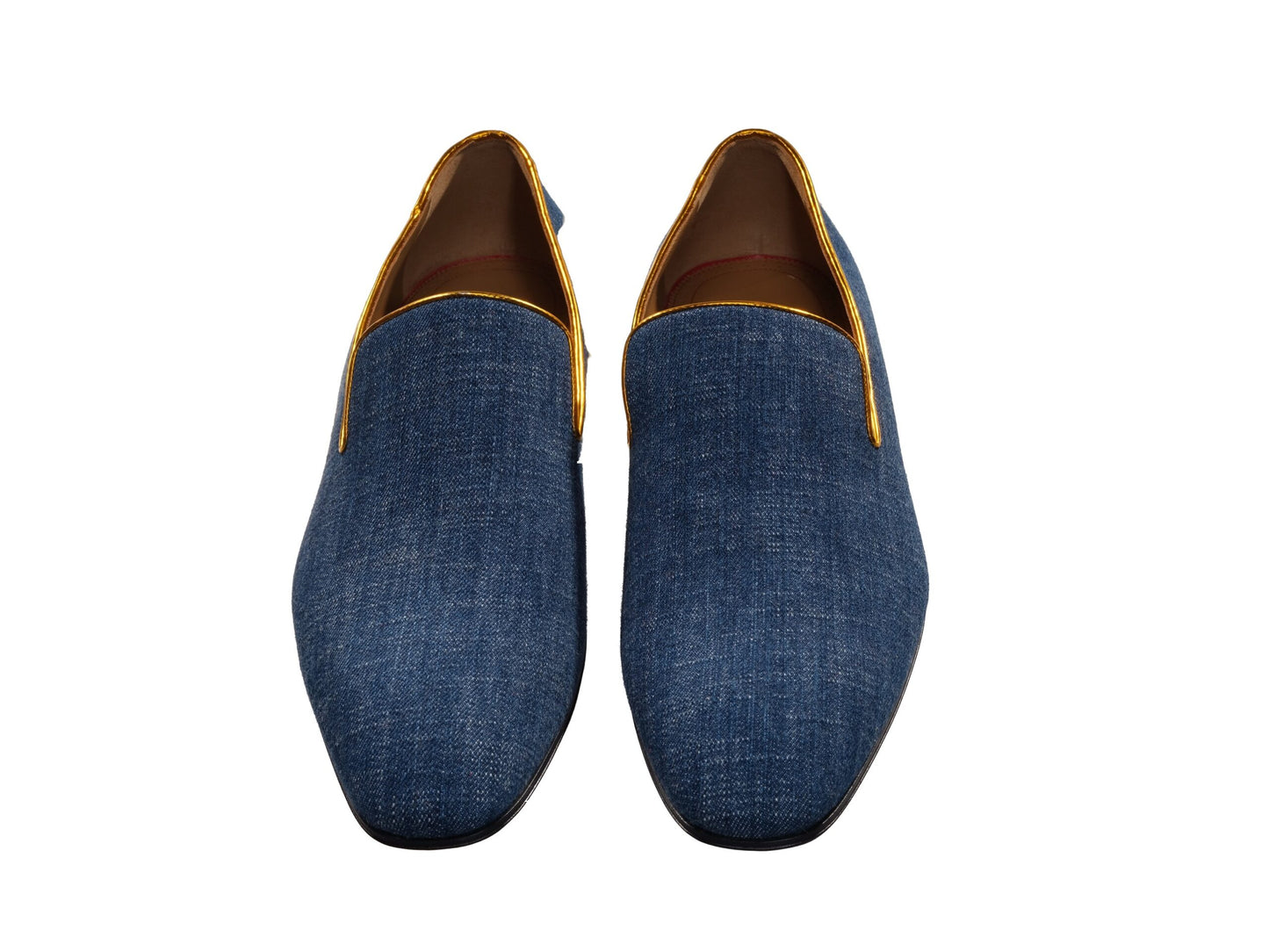 Colannaki Flat Denim with Brandy Trim Shoes