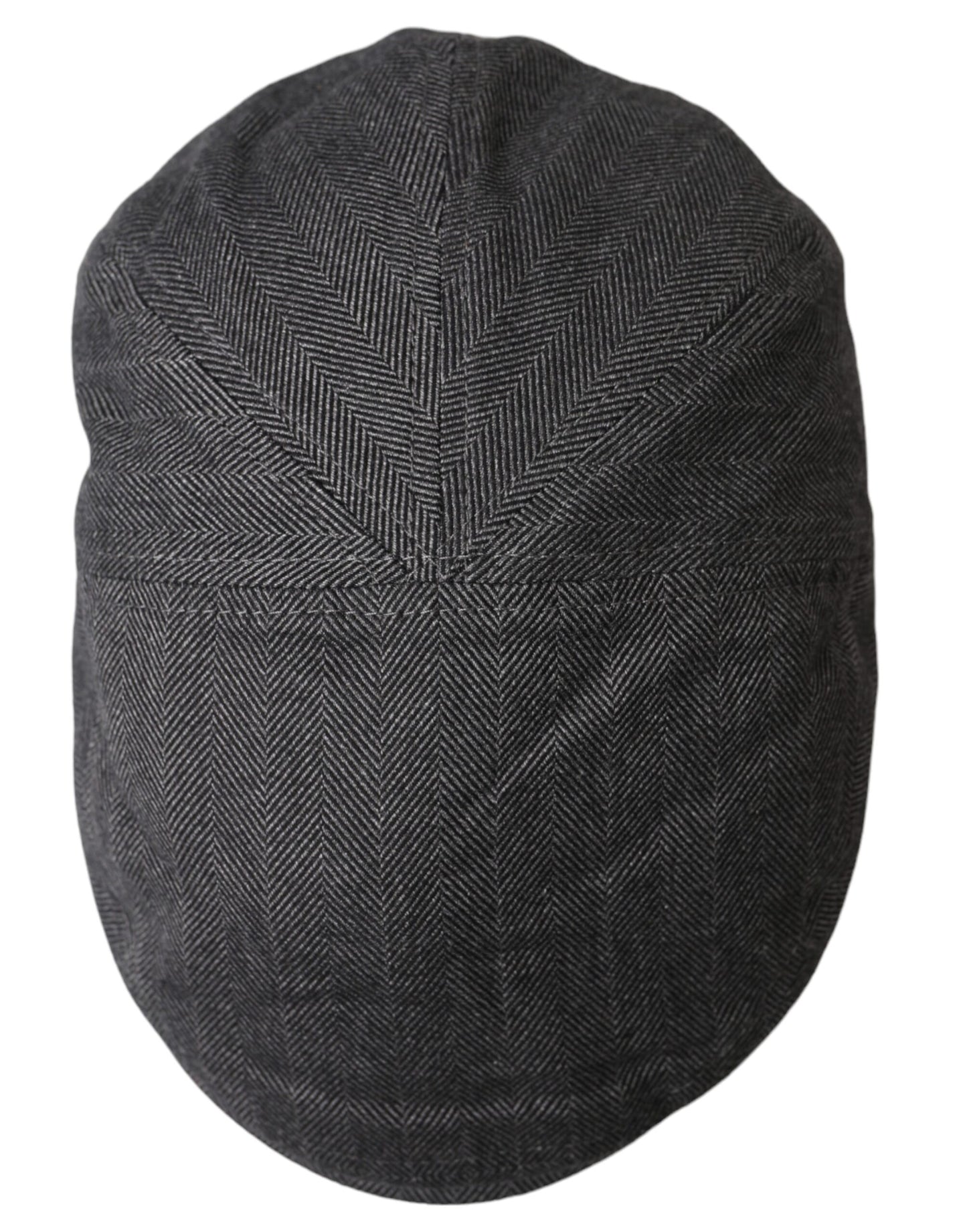 Gray Herringbone Crown Newsboy Hat Men