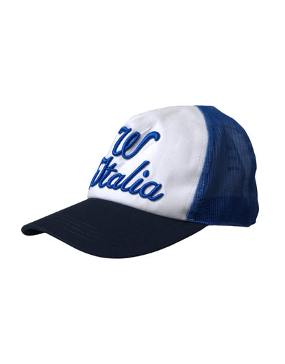 Blue White Black Italia Mesh Baseball Hat