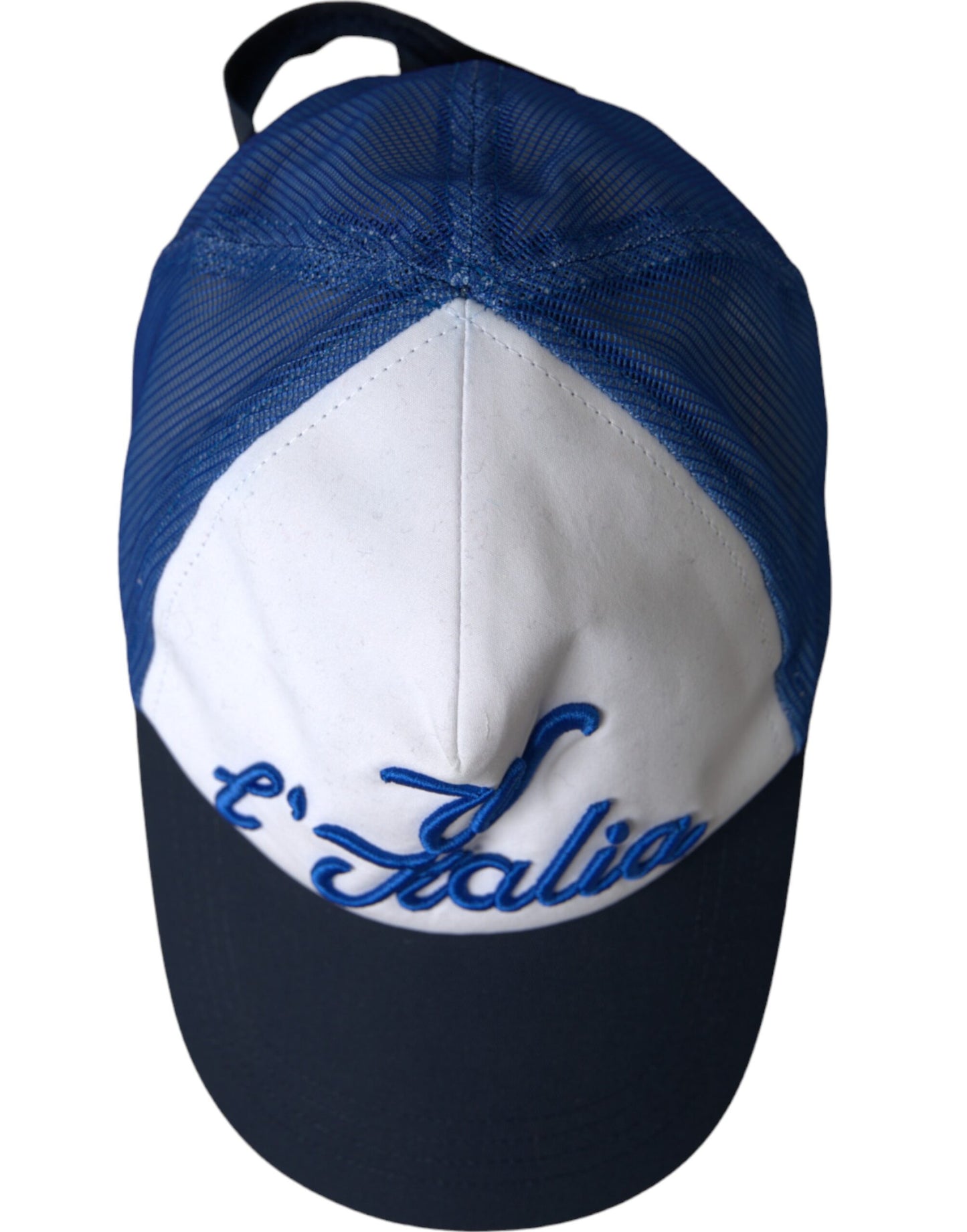 Blue White Black Italia Mesh Baseball Hat