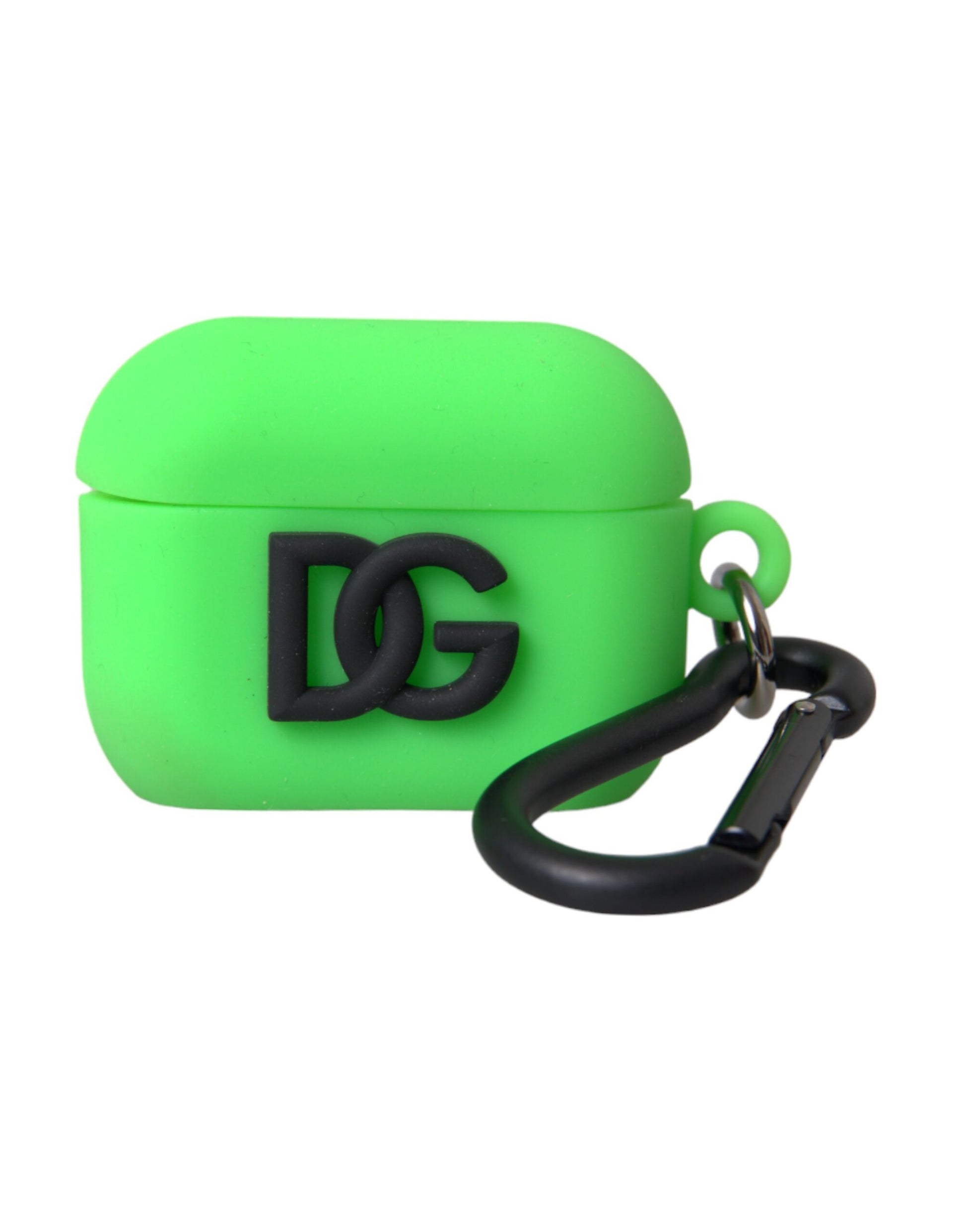 Neon Green Silicone Logo Embossed Airpods Case