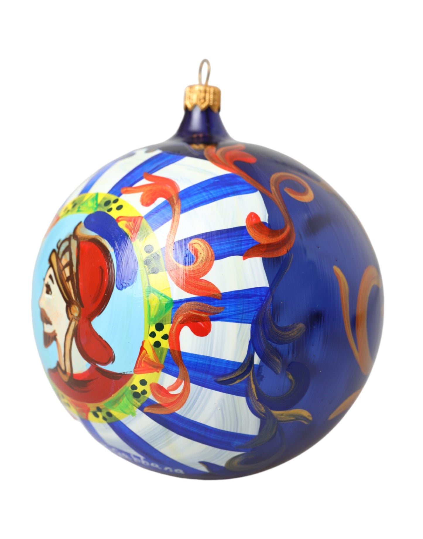 Multicolor Carretto Print Round Ornament Christmas Ball