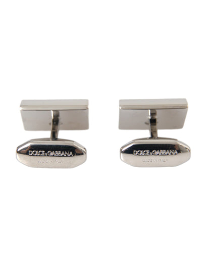 Silver Plated Metal Brass DG Logo Pin Cufflinks