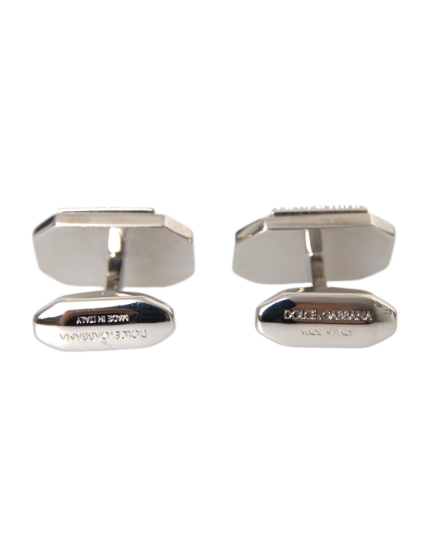 Silver Plated Brass Pin Crystal Cufflinks