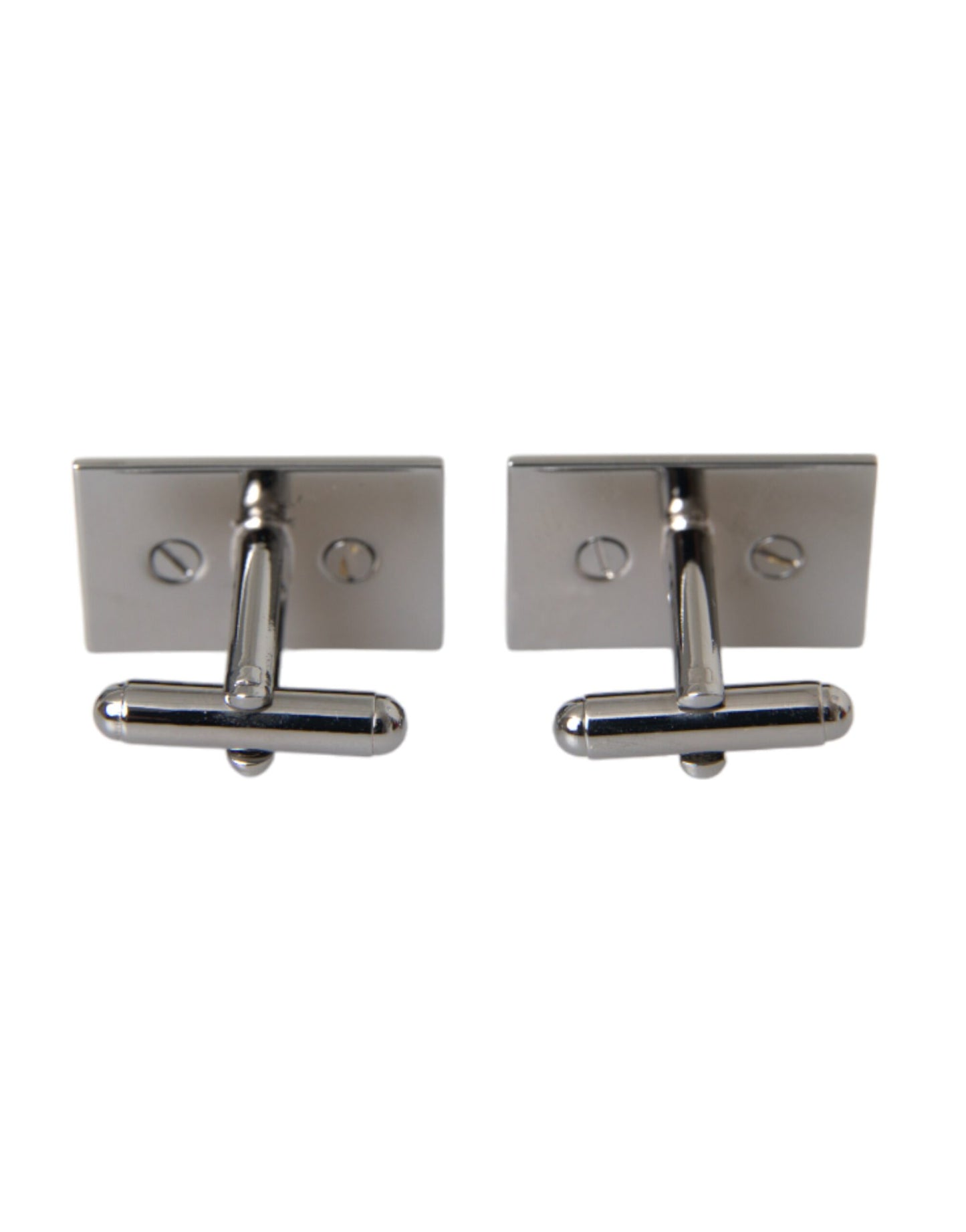 Silver Plated Metal Brass DG Logo Pin Cufflinks