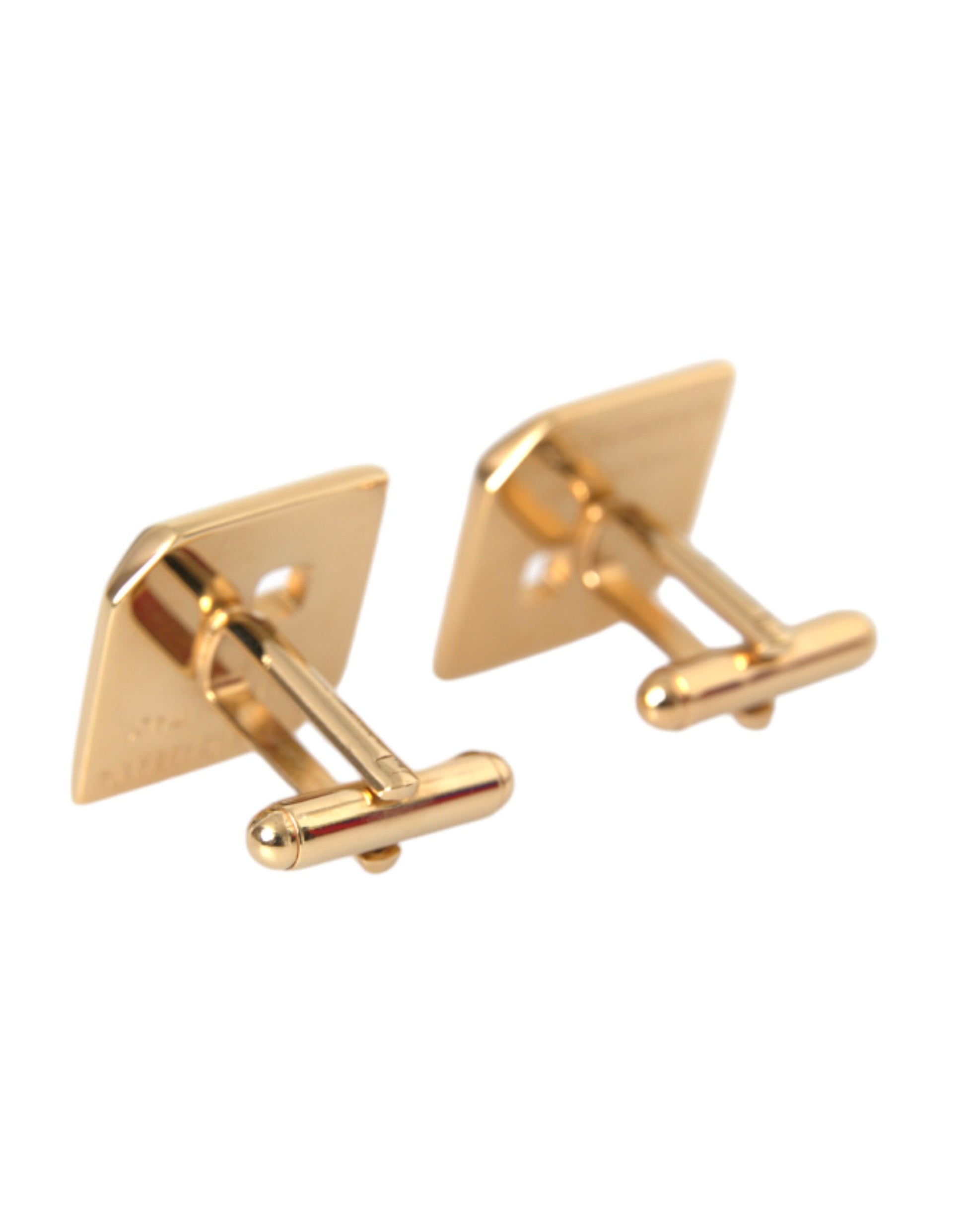 Gold Plated Metal Brass Square Pin Cufflinks