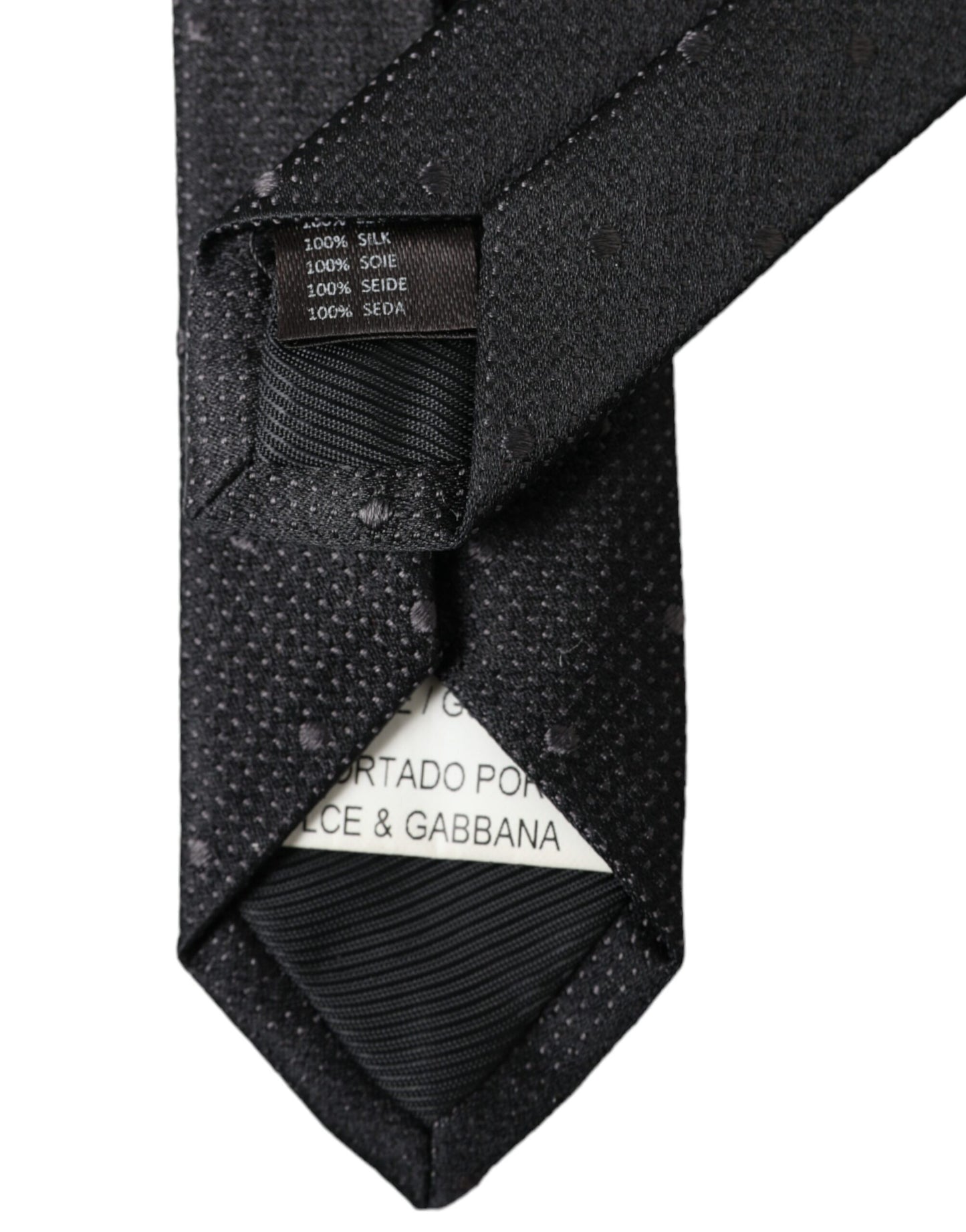 Men Black 100% Silk Fantasy Classic Men Tie