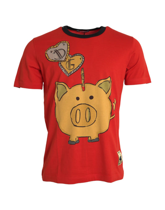 Red Cotton Top 2019 Year of the Pig T-shirt