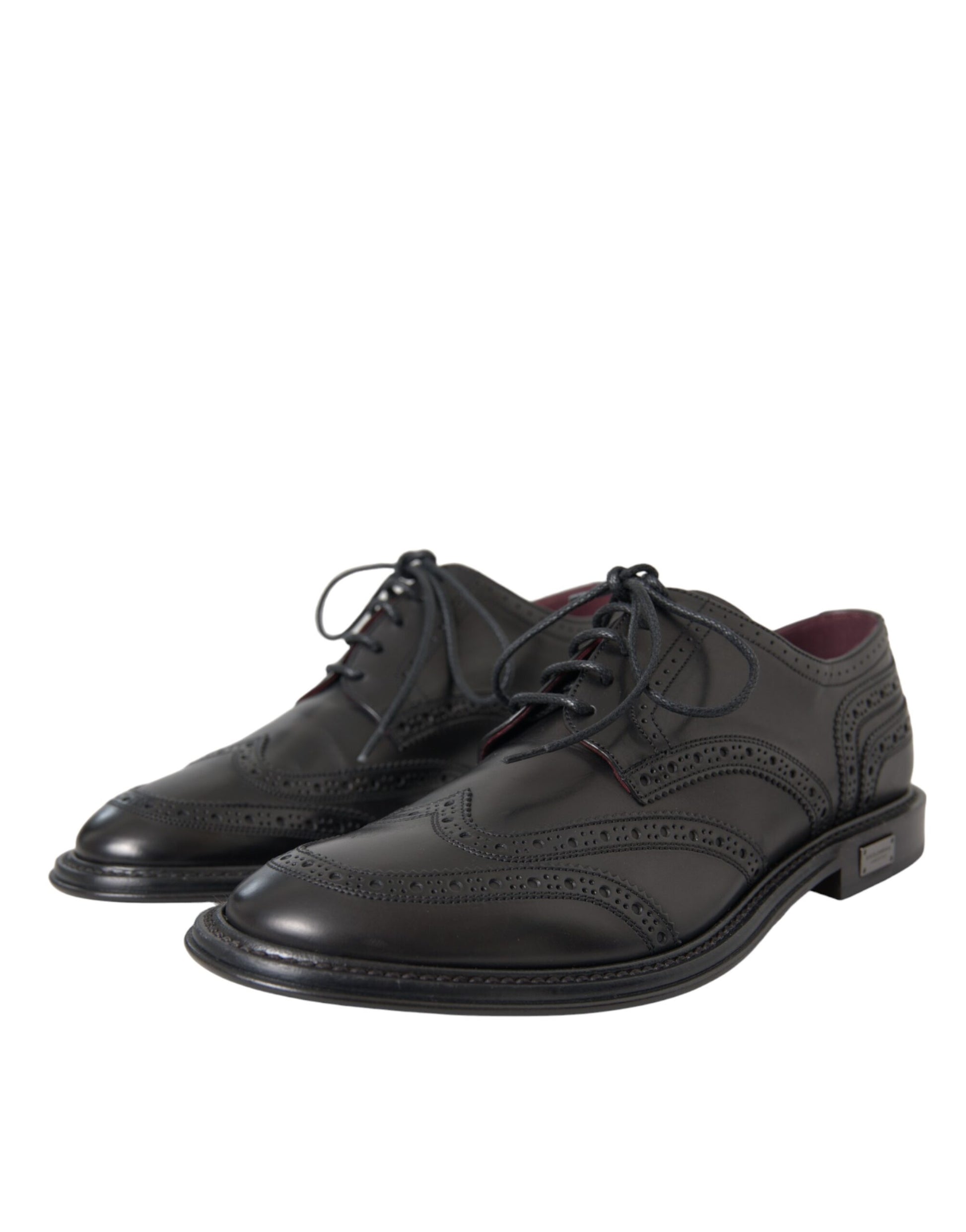 Black Leather Oxford Wingtip Formal Men Shoes