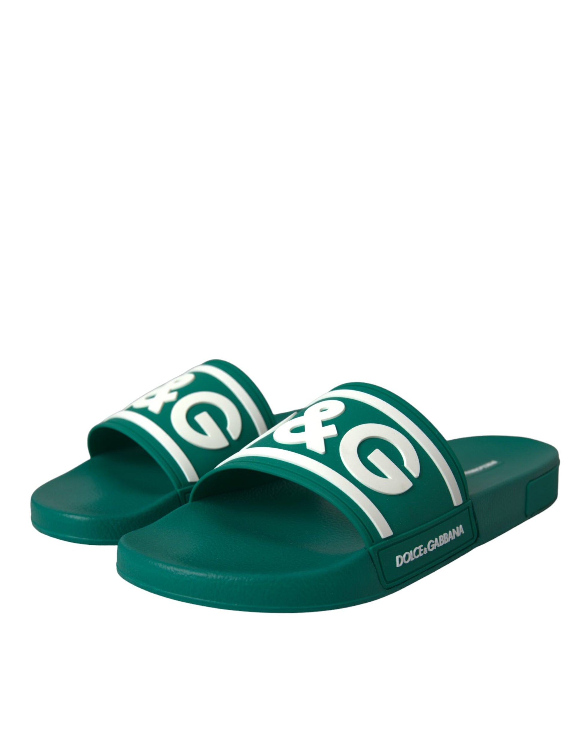 Green White Sandals Rubber Beachwear Shoes