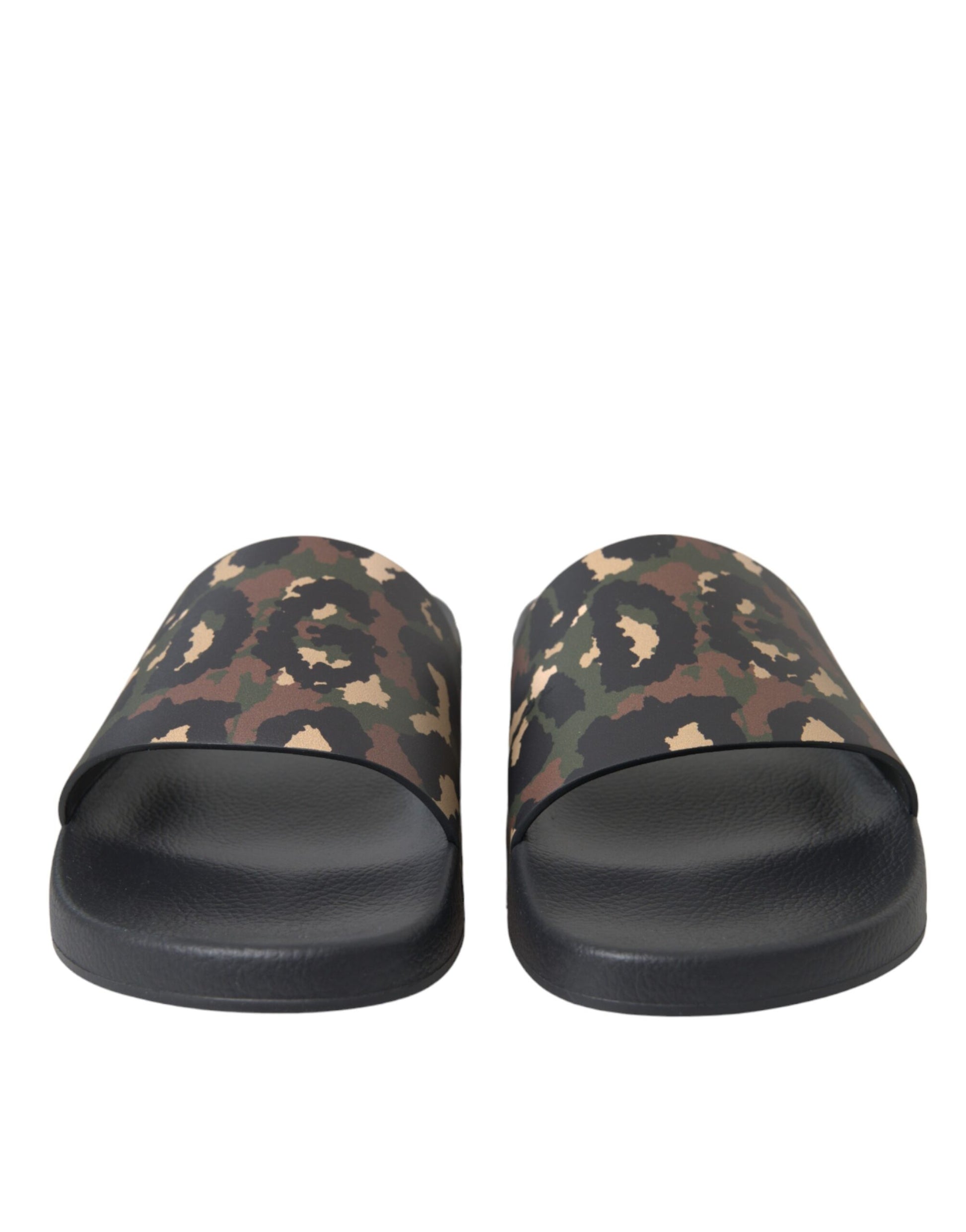 Multicolor Camouflage Leather Beachwear Men Shoes