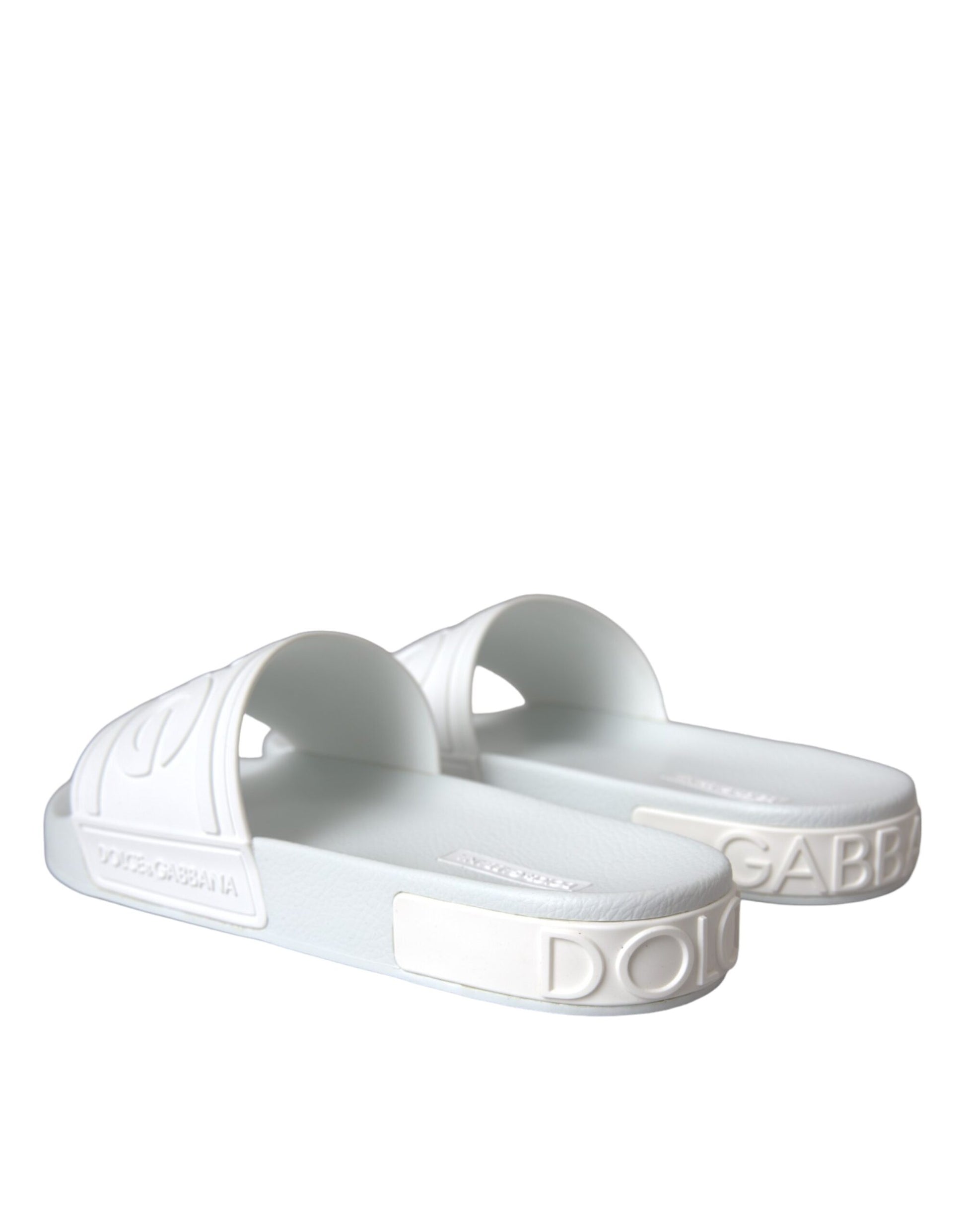 White Rubber Slides Sandals Beachwear Shoes