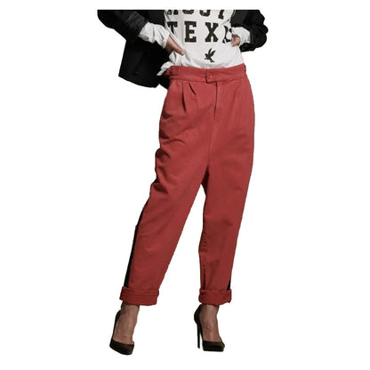 Red Cotton Jeans & Pant