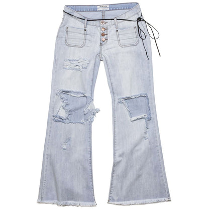 Light Blue Cotton Jeans & Pant