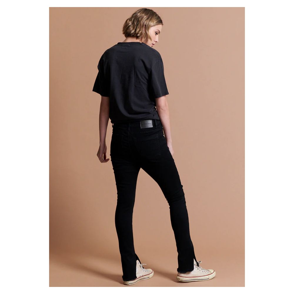 Black Cotton Jeans & Pant