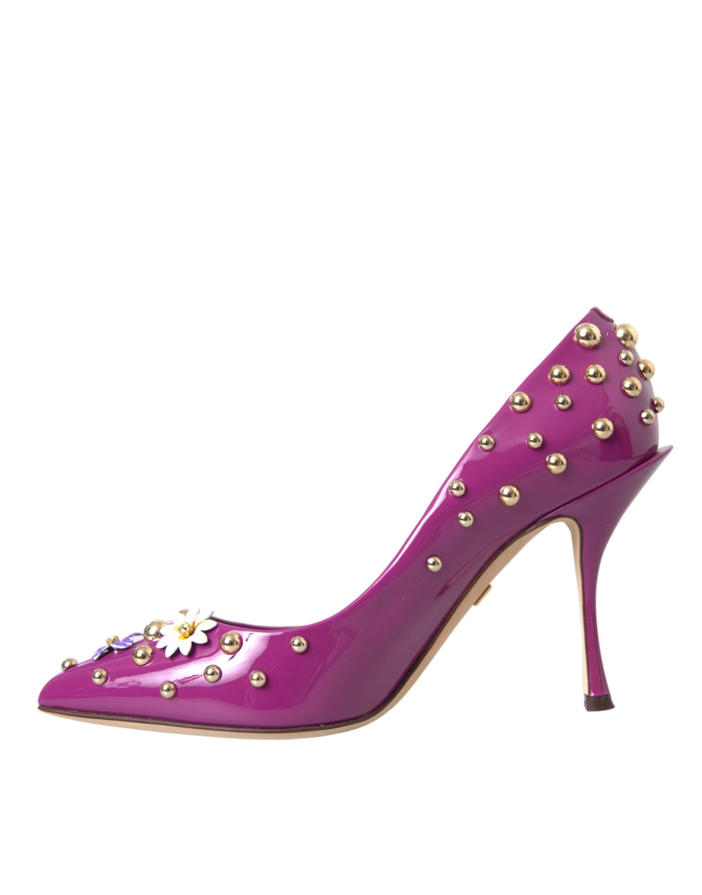 Purple Embellished High Heels Pumps Shoes