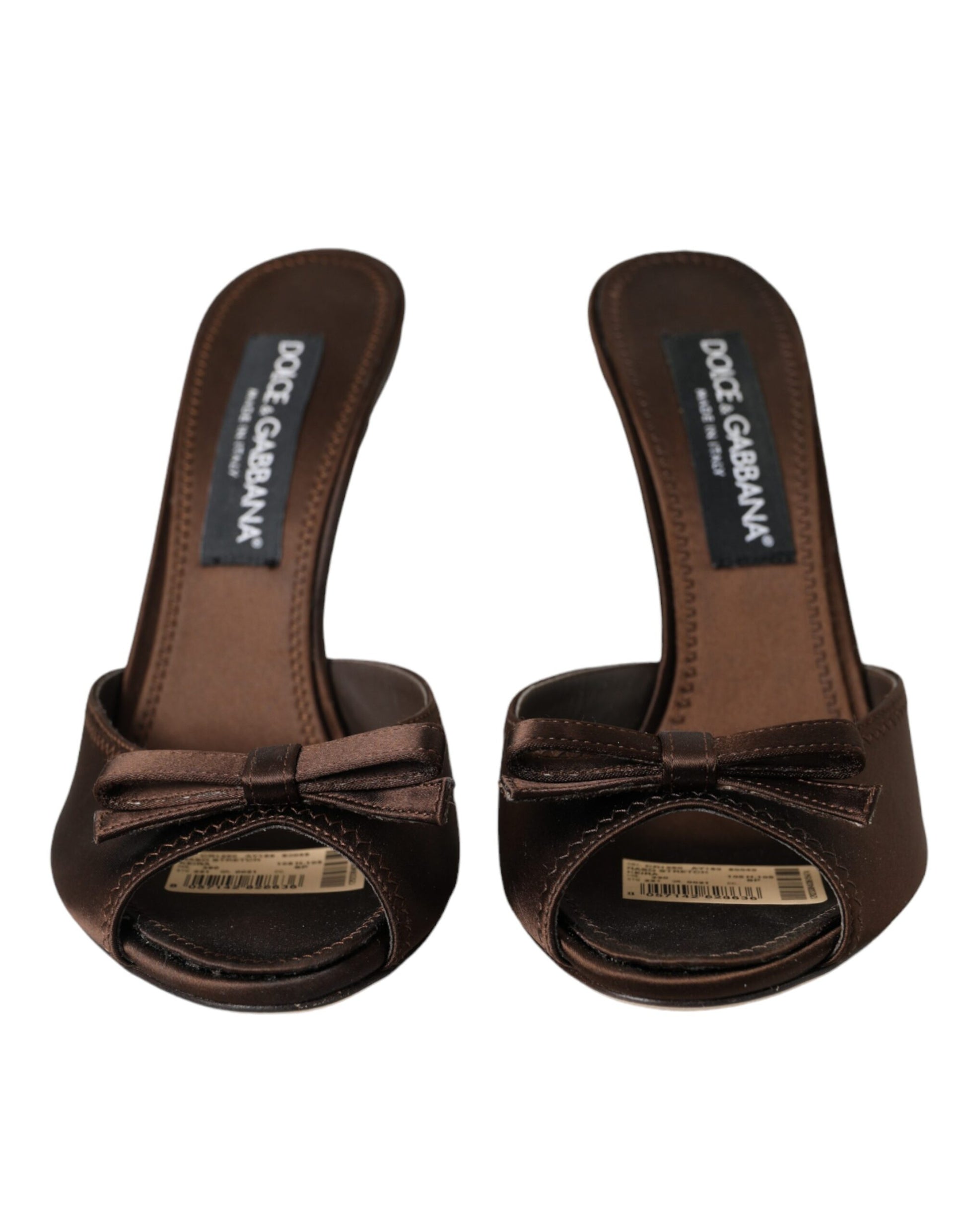 Brown Suede Leather Slides Heels Sandals Shoes