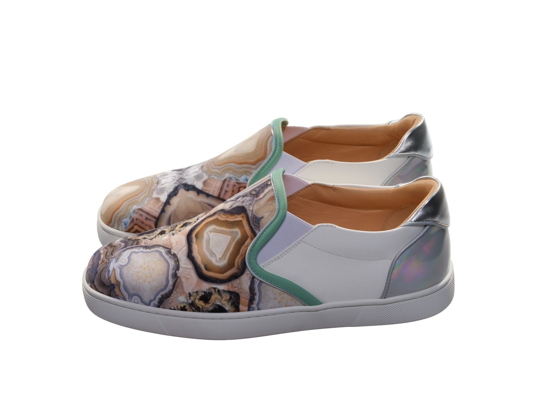 Sailor Boat Orlato Flat Star Agate Print Slip On Sneakers