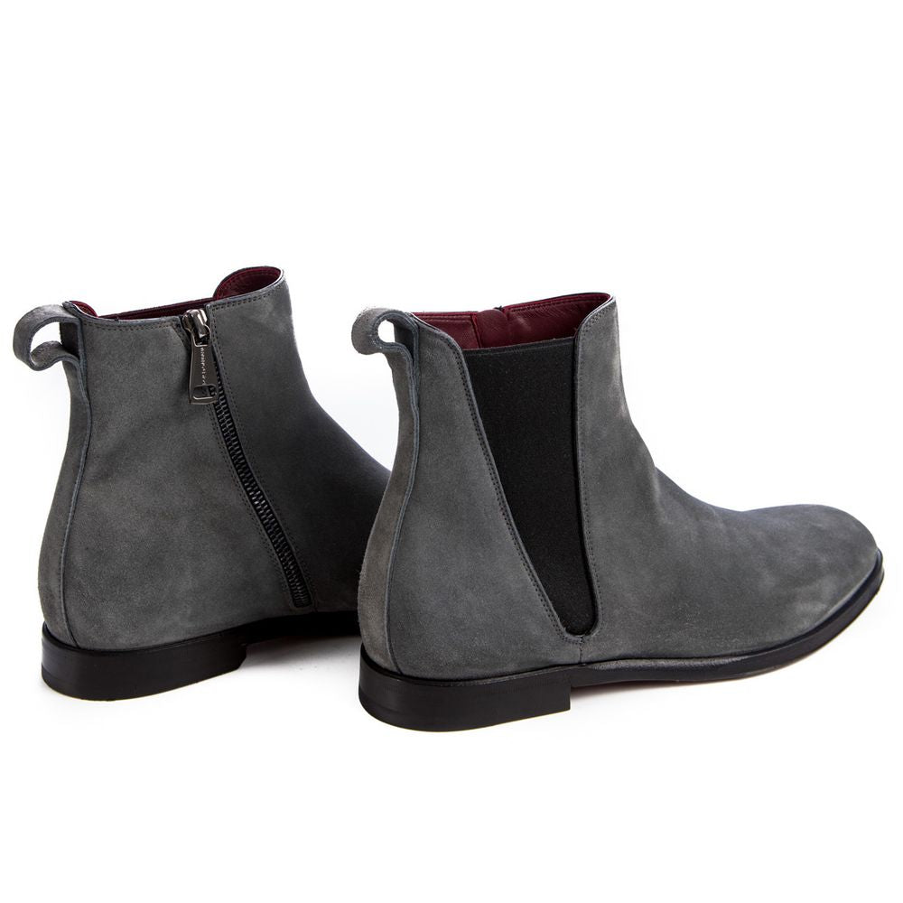 Gray Leather Di Calfskin Boot