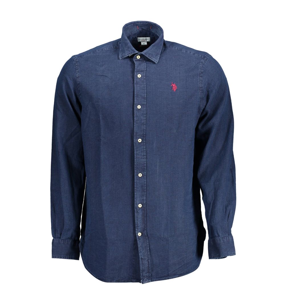 Classic Blue Long Sleeve Cotton Shirt