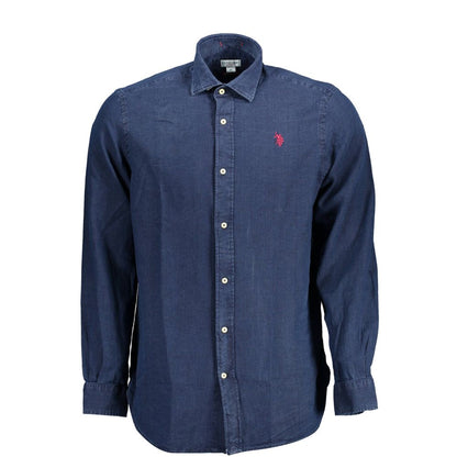 Classic Blue Long Sleeve Cotton Shirt