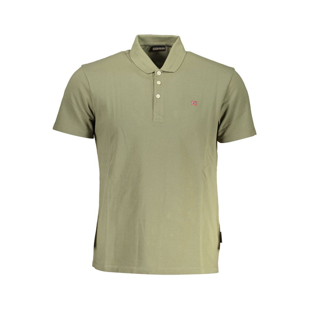 Classic Green Polo with Elegant Embroidery