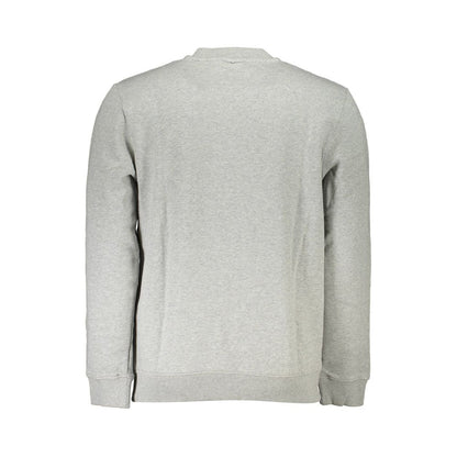 Chic Gray Crew Neck Fleece Sweatshirt