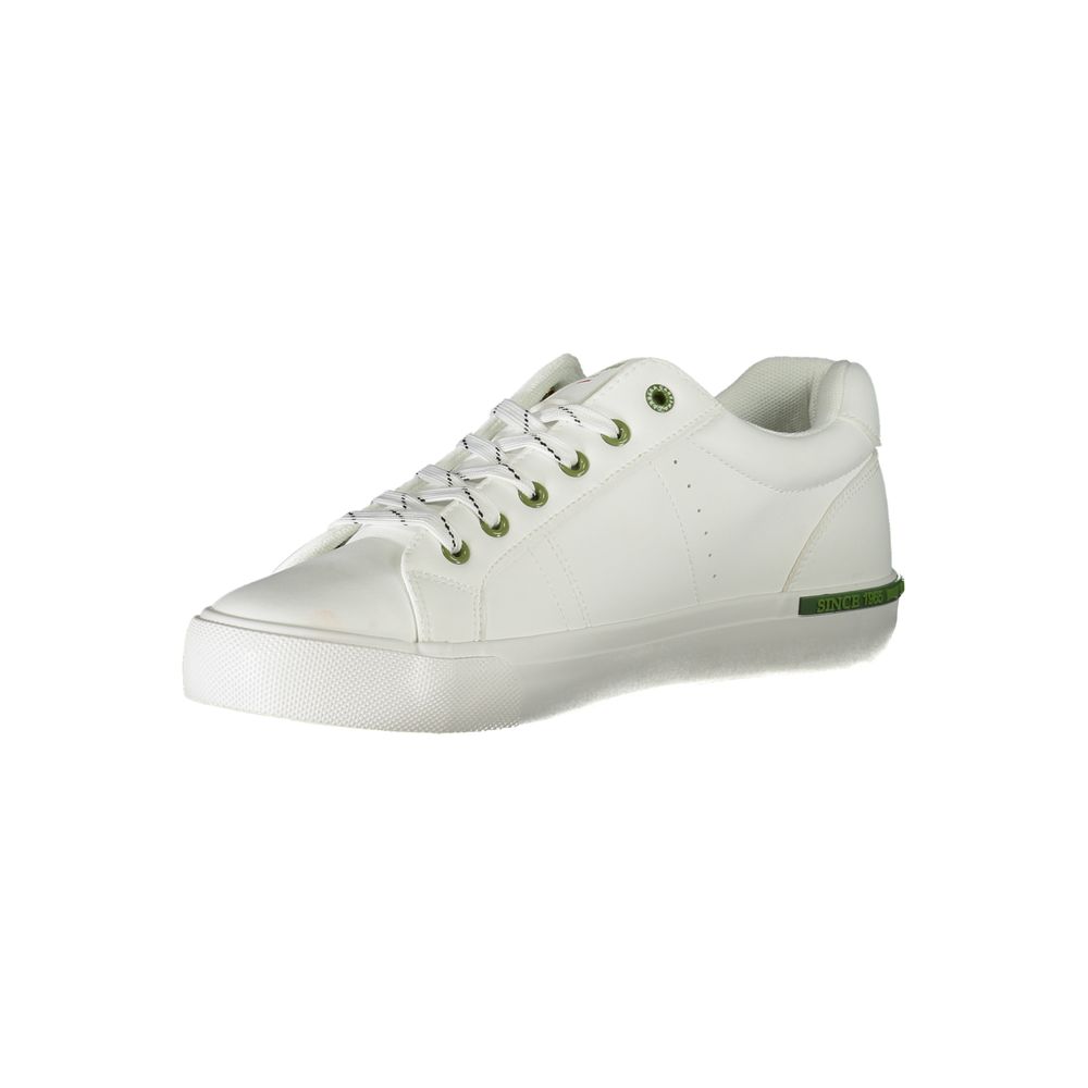 White Polyester Sneaker