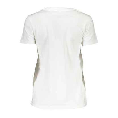 Chic White Cotton Logo Tee