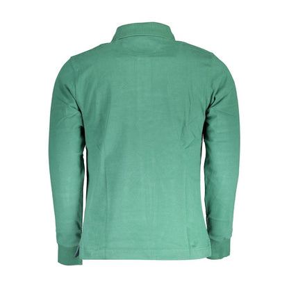 Elegant Long Sleeve Green Polo