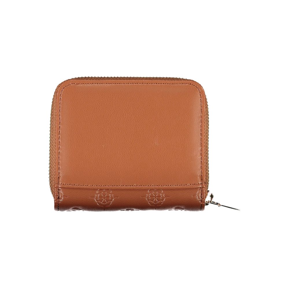 Chic Brown Contrasting Detail Wallet