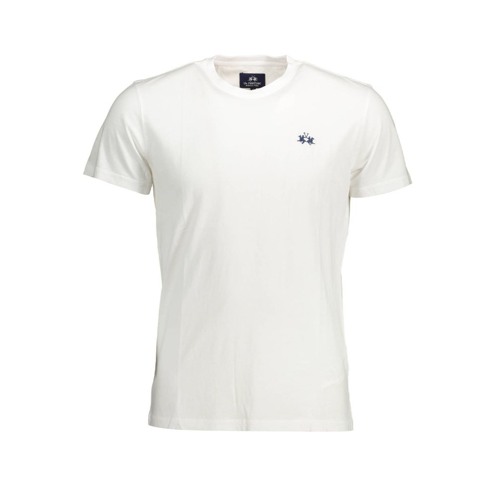 Elegant White Embroidered Tee for Men