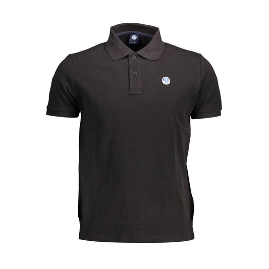 Elegant Short-Sleeved Black Polo Shirt