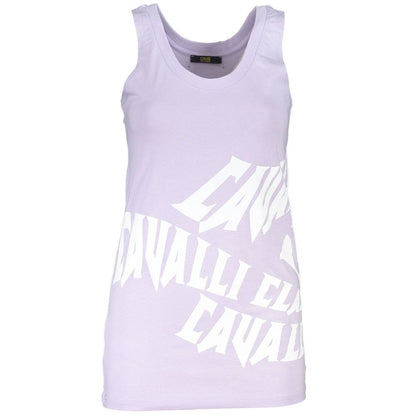 Elegant Purple Round Neckline Tank Top