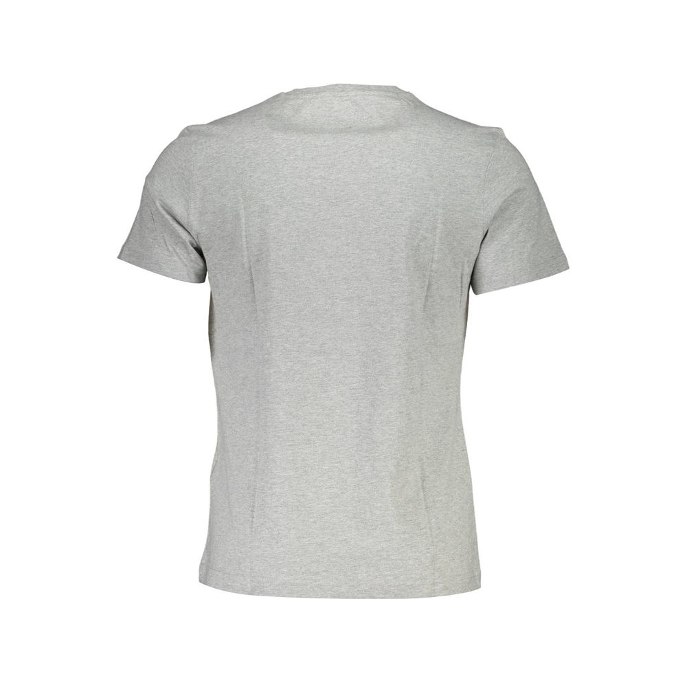 Elegant Gray Cotton Tee with Signature Print