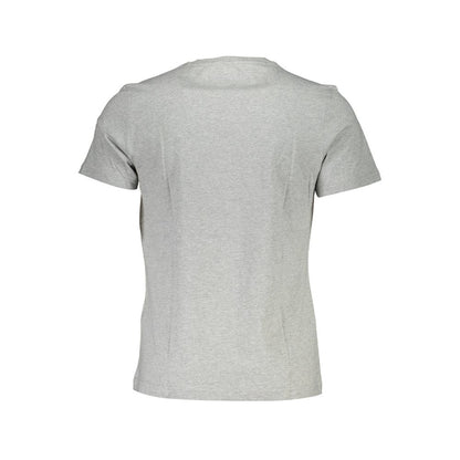 Elegant Gray Cotton Tee with Signature Print