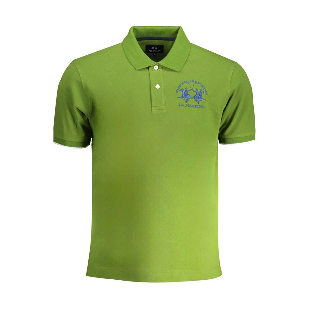 Green Cotton Polo Shirt