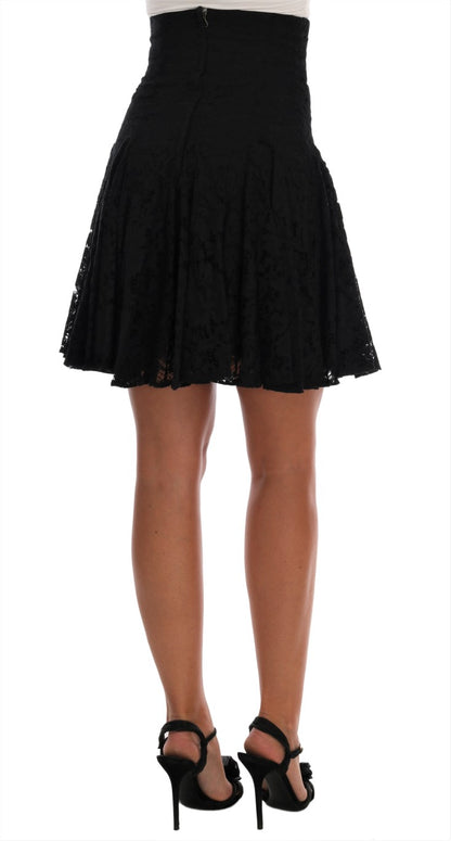 Elegant Floral Lace A-Line Mini Skirt