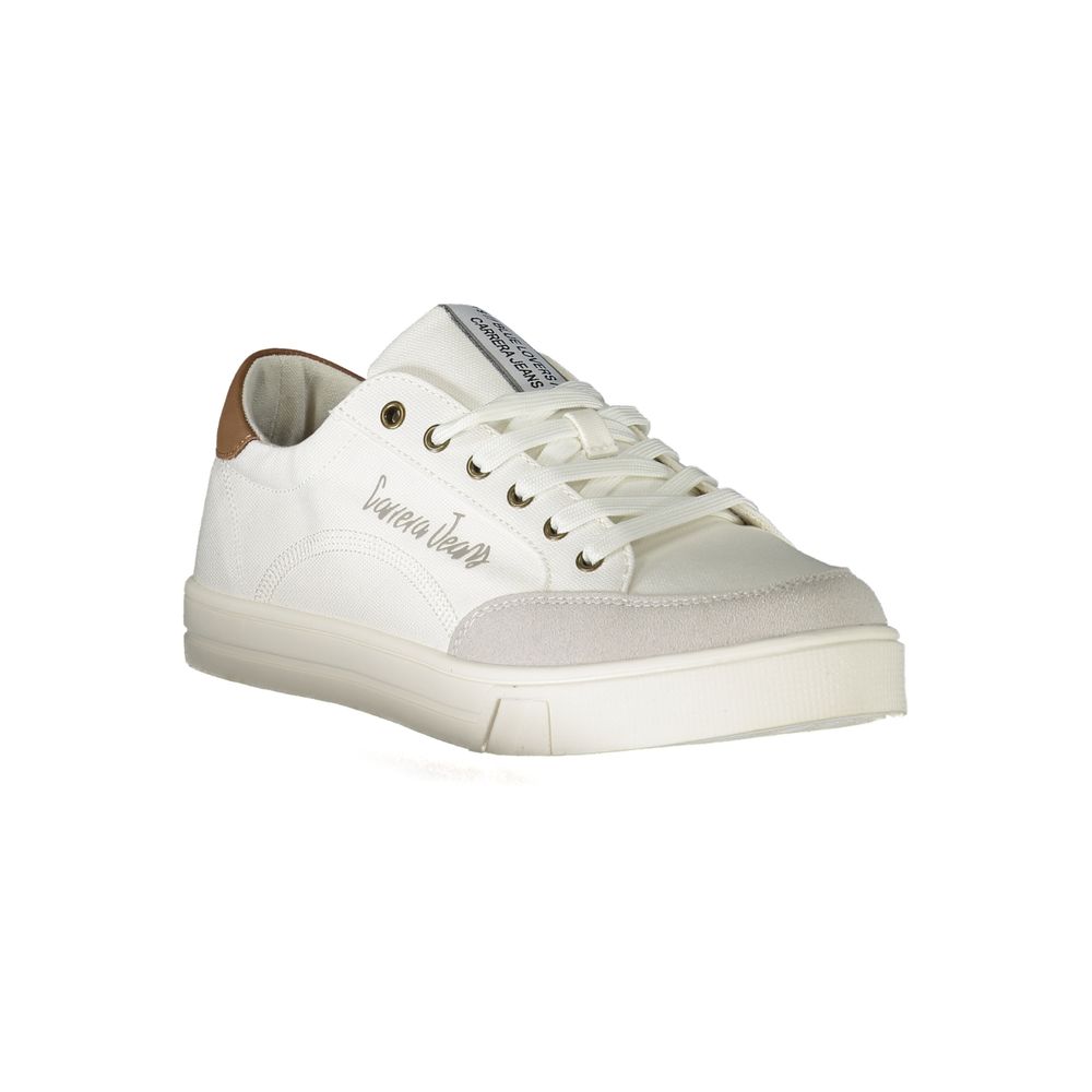 White Polyester Sneaker