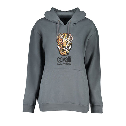 Elegante sudadera polar con capucha en gris