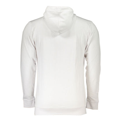 Elegante sudadera con capucha blanca con logo estampado