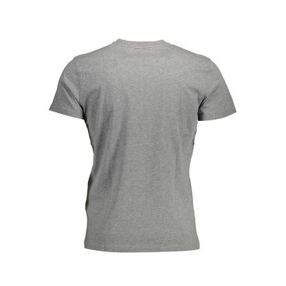 Exquisite Embroidered Gray Cotton Tee